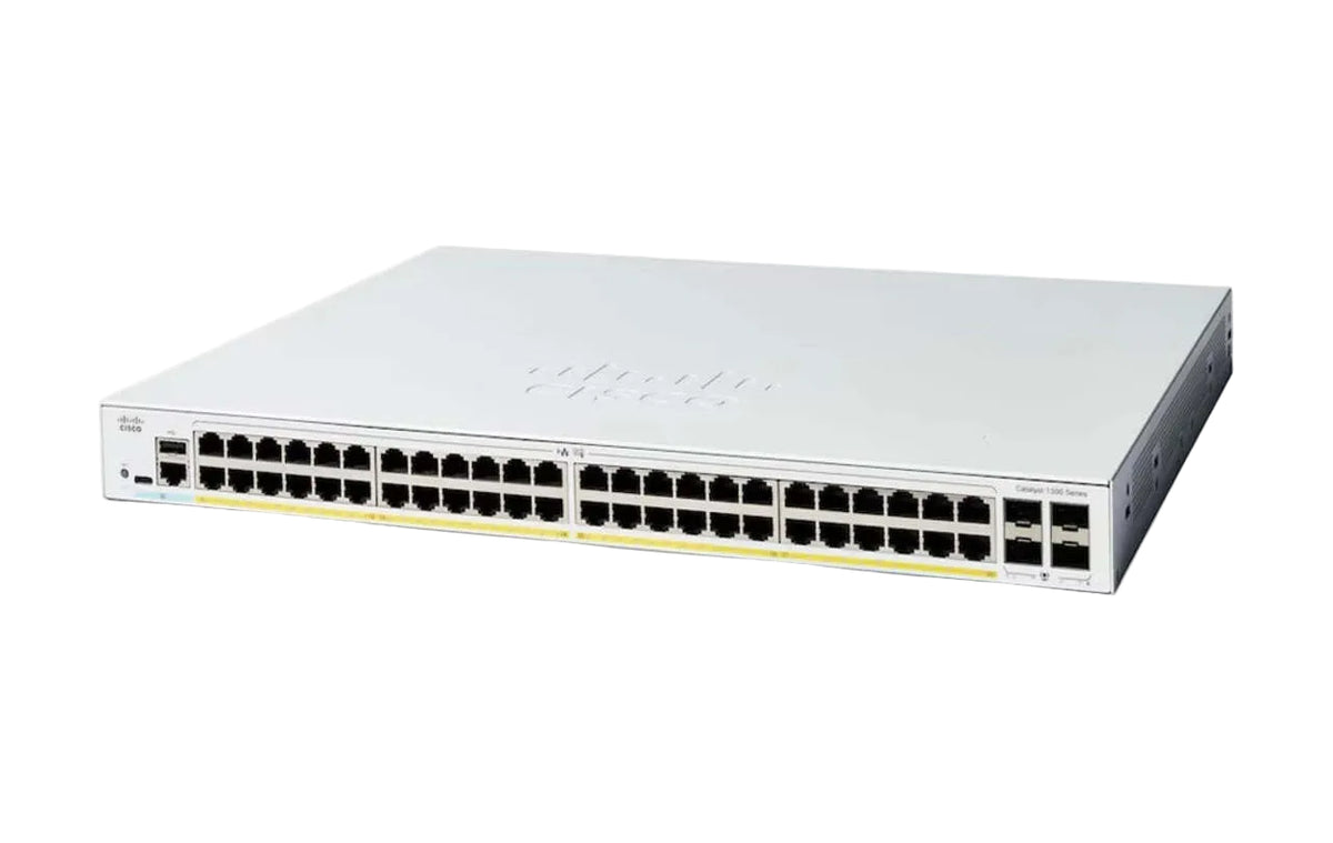 Cisco C1300X-48P-4X Catalyst 1300X Series 48-Port 10/100/1000 740W PoE+ 176Gbps Switch - New