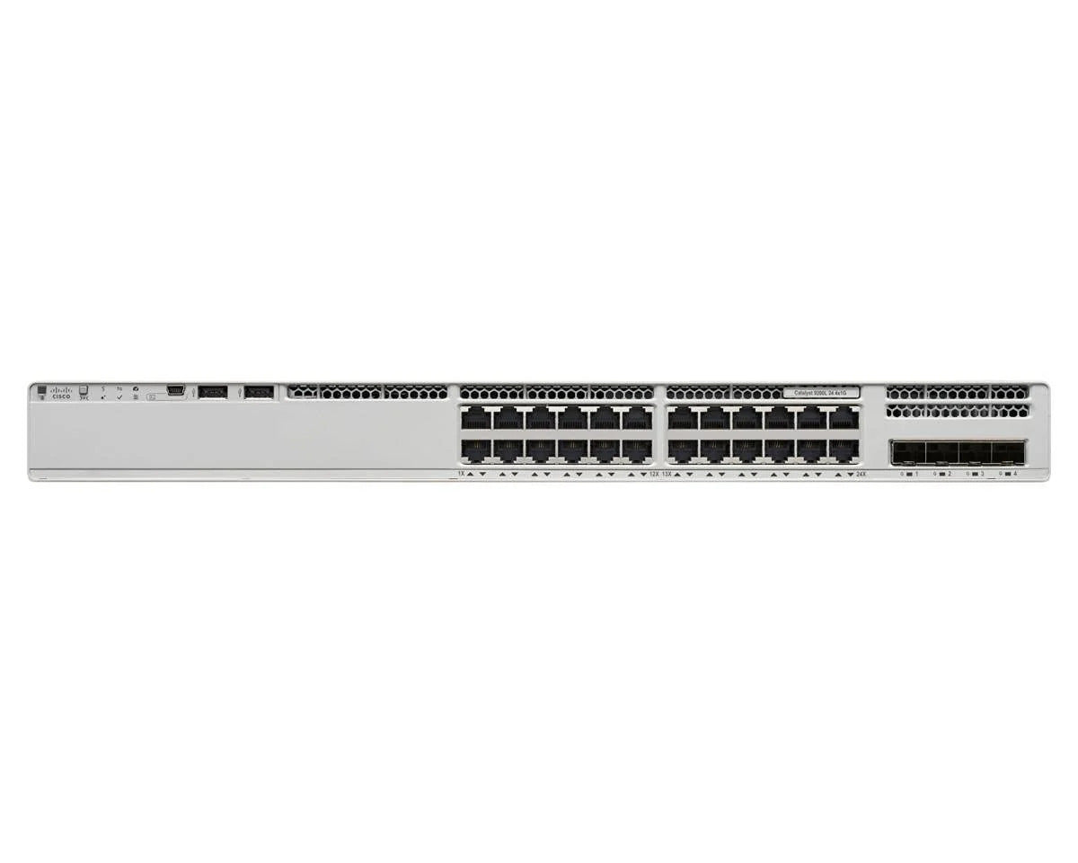 Cisco C9200L-24P-4X-E Catalyst 9200L 24-Port GbE PoE+ 195W 4x 10G SFP+ StackWise-80 Network Essentials Switch