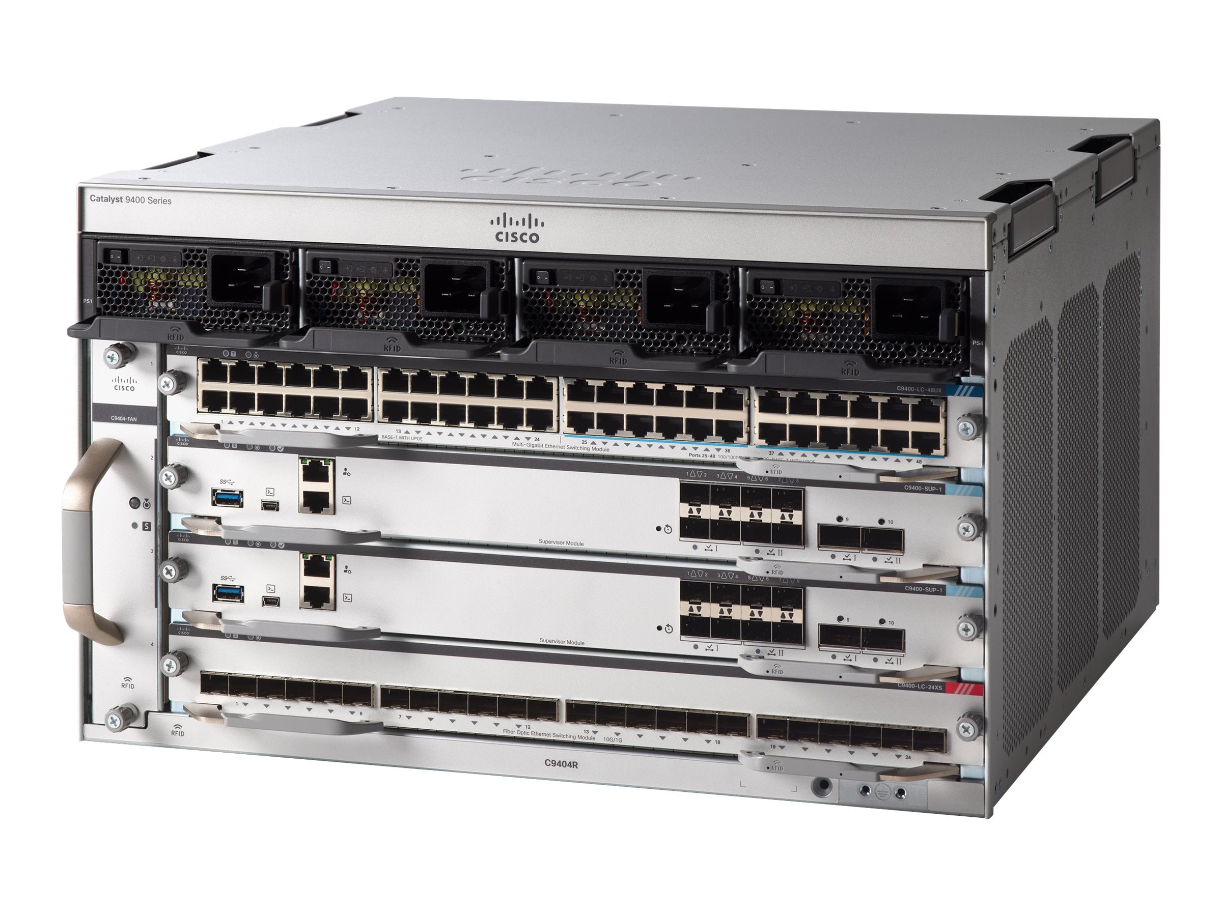 NEW CISCO C9404R (4-SLOT) CHASSIS WITH C9400-DNA-A-3Y LICENSE
