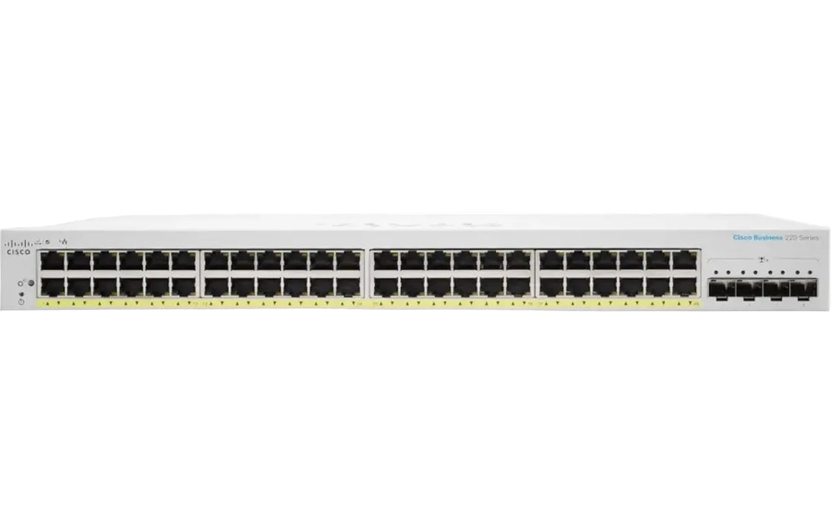 Cisco CBS220-48T-4G Business 220 Series 48-Port Gigabit 4 SFP Uplink 104Gbps Smart Switch - New