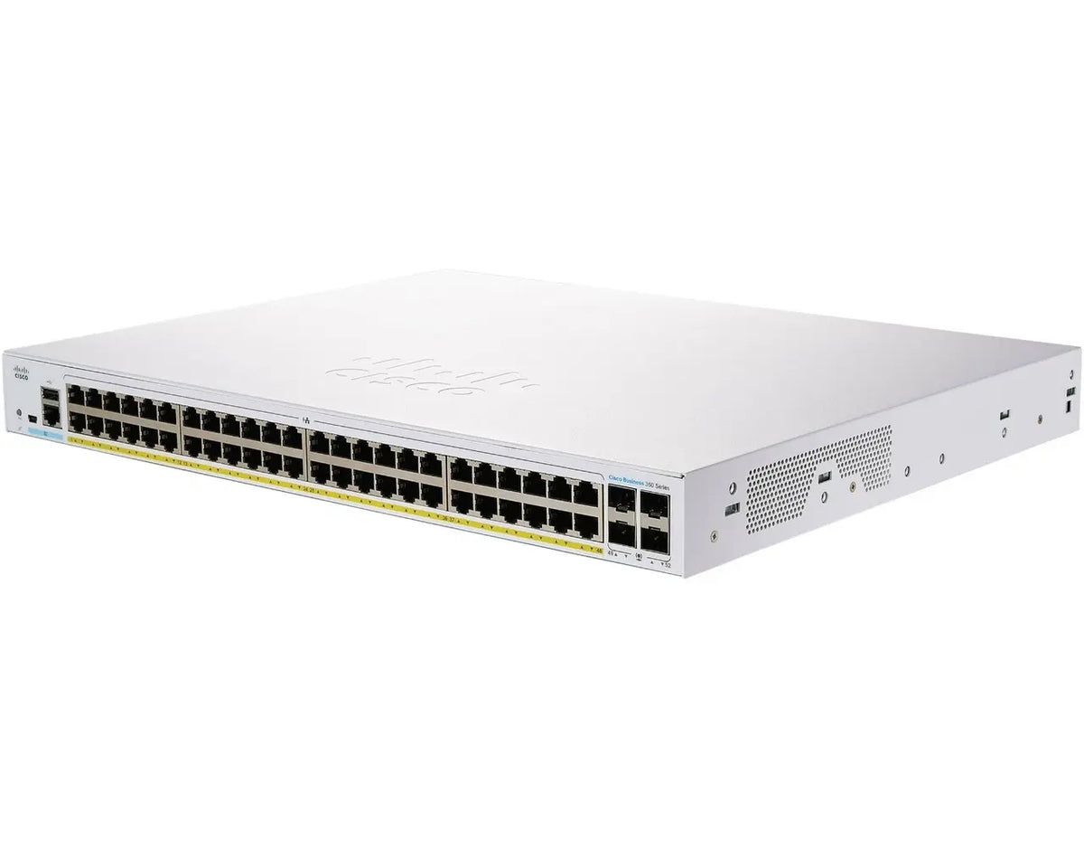 Cisco CBS350-48P-4G Business 350 48-Port GbE PoE+ 370W 4x 1G SFP Fanless Layer 3 Switch
