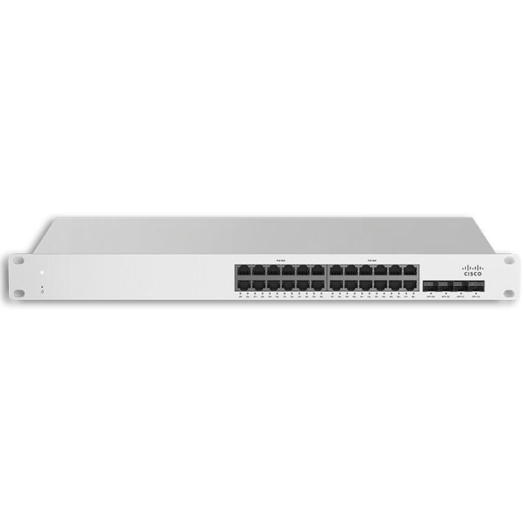 Cisco Meraki MS225-24P Series 24 Port Gigabit Switch - 24x 1GbE Ports, 4 x SFP 10GbE Uplink UNCLAIMED