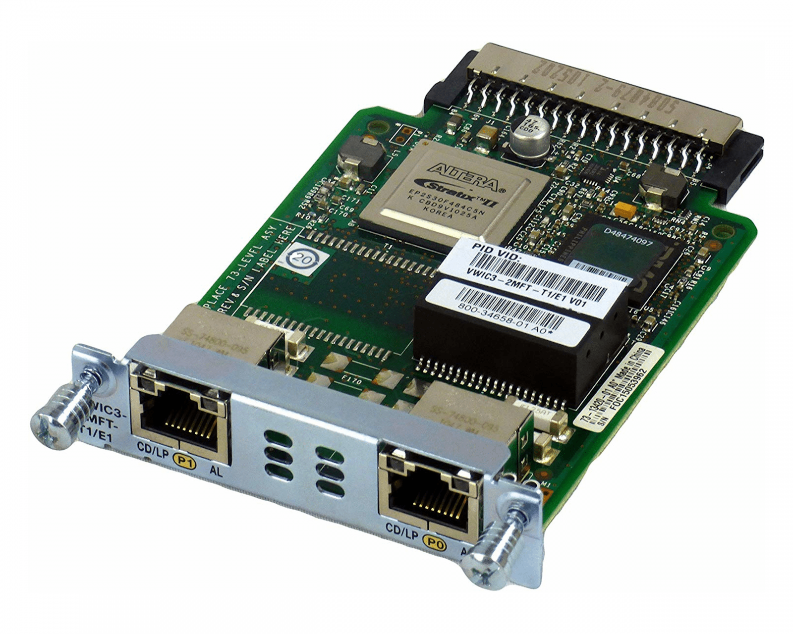 Cisco VWIC3-2MFT-T1/E1 2-port Interface Module