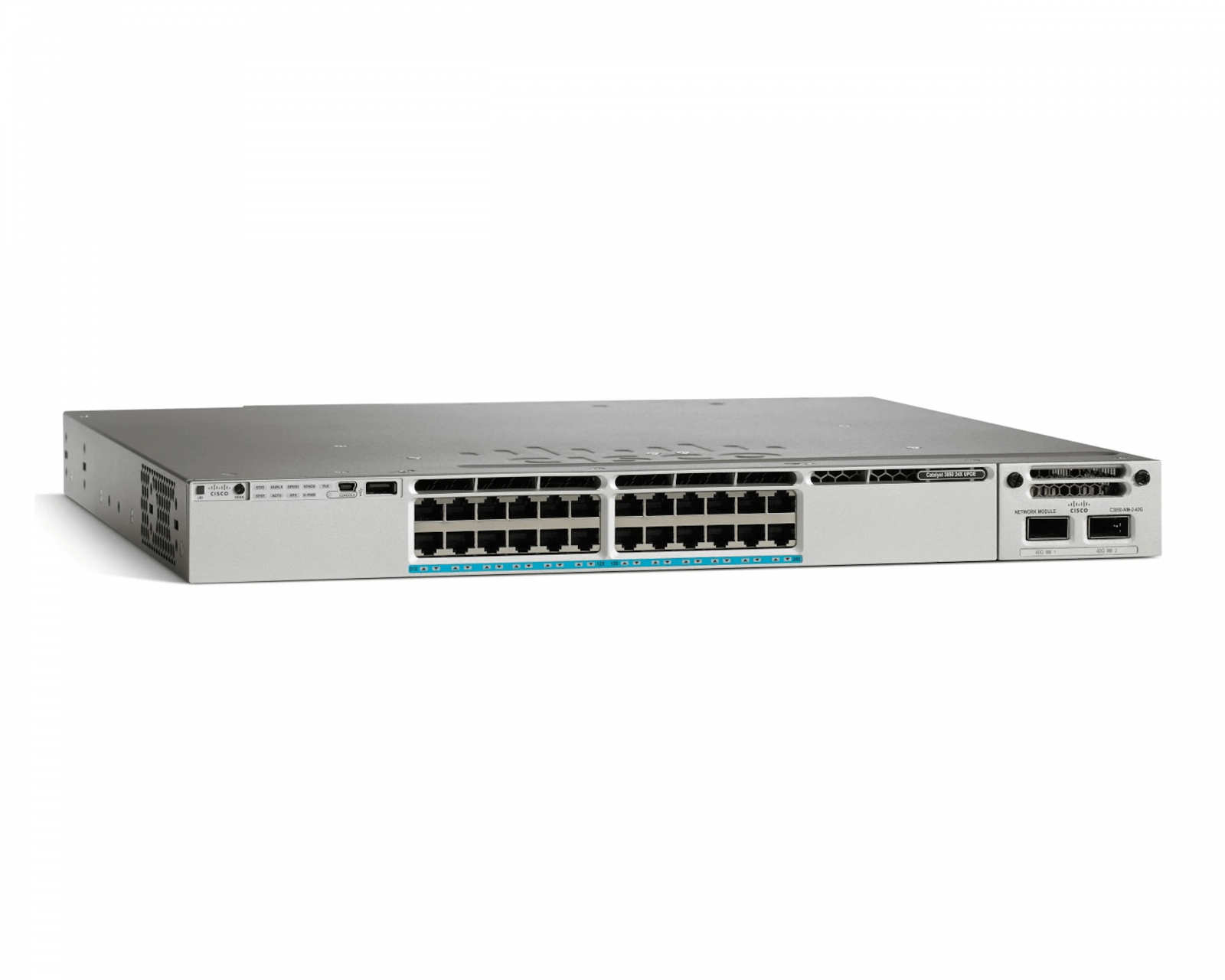 Cisco WS-C3850-24XU-S 24 Port 100Mbps/1/2.5/5/1 Gbps UPOE 1100W AC IP Base