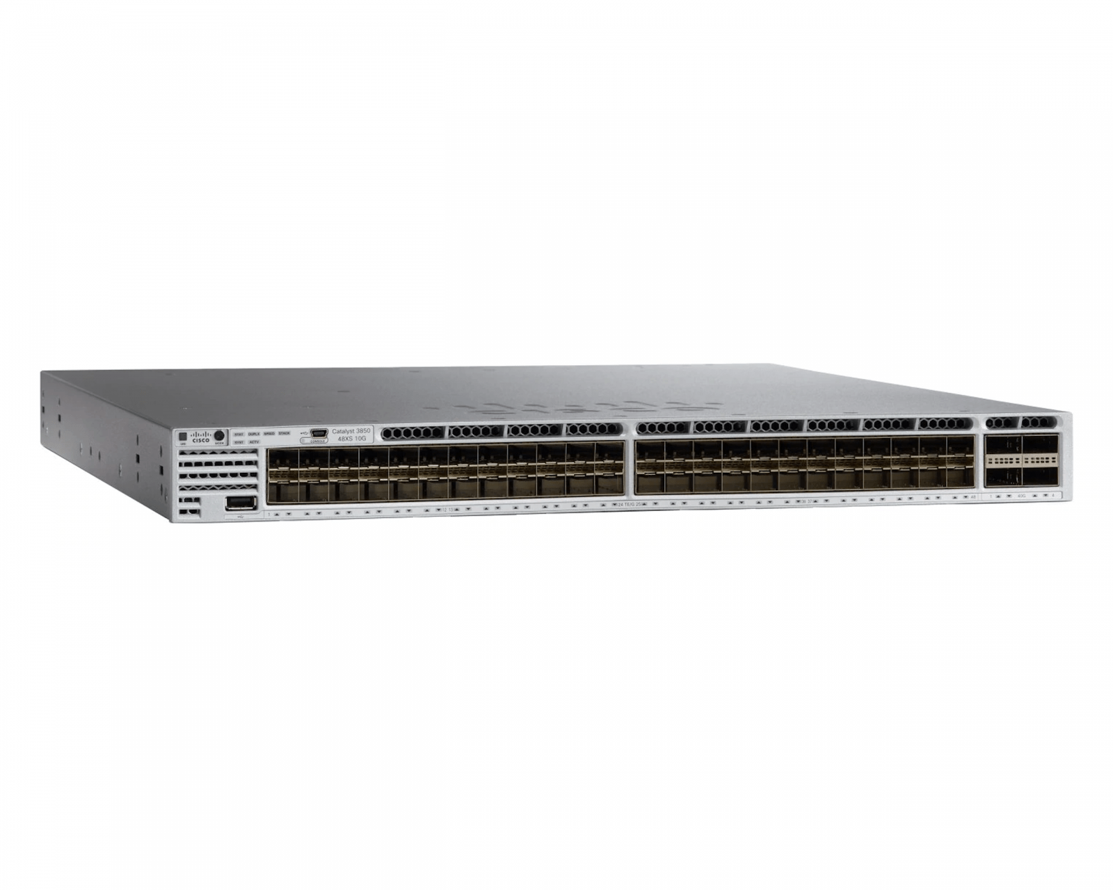 Cisco WS-C3850-48XS-F-S Switch 3850 48 Port GE SFP IP Base + 4 QSFP+ 750W AC Back-to-Front - New
