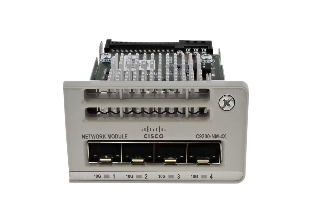 Cisco C9200-NM-4X Catalyst 9200 4-Port Dual-Rate 1G/10G SFP+ Hot-Swappable Uplink Network Module