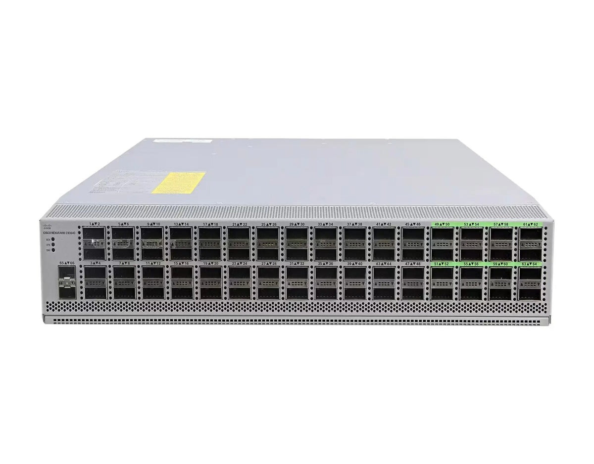 Cisco N9K-C9364C Nexus 9000 9364C 64x 40/100G QSFP28 12.84 Tbps Layer 3 ACI Spine Switch NX-OS