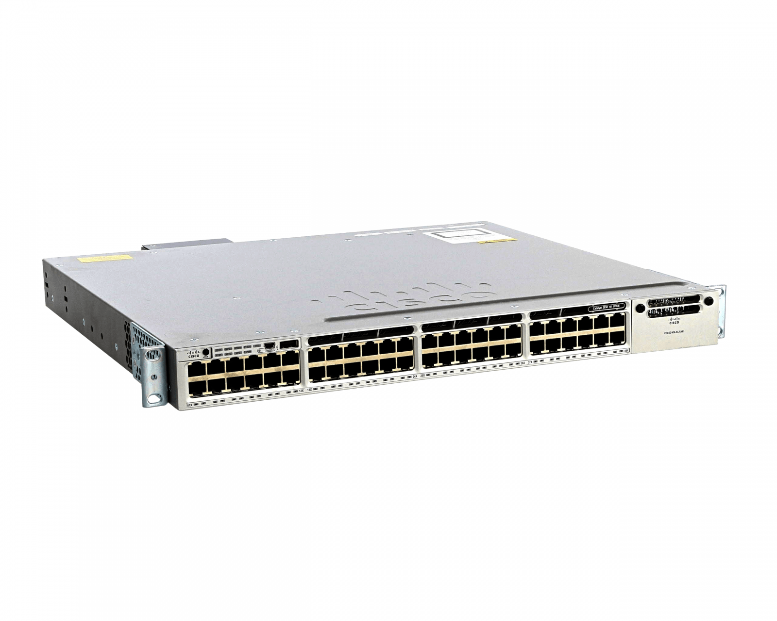 Cisco WS-C3850-48U-E 48 Port Full PoE+ Switch 1100WAC PWR 3850 IP Services - New