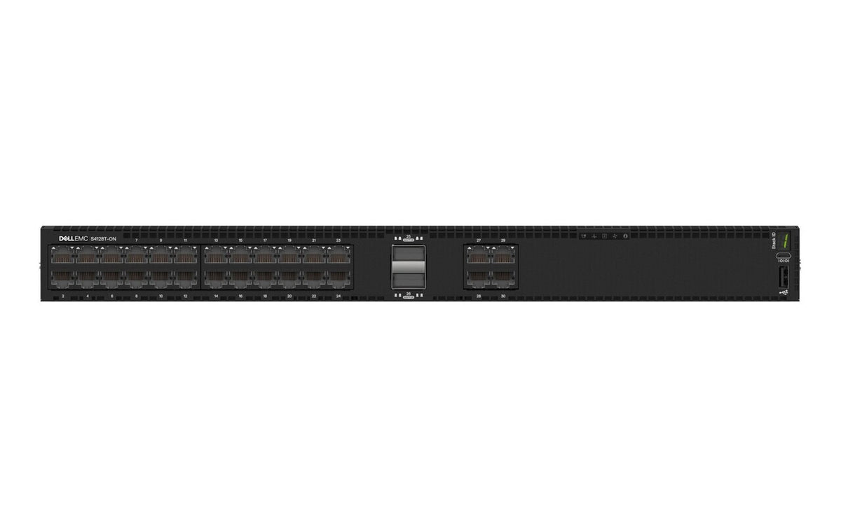 Dell EMC S4128T-ON S4100-ON 28-Port 10GBASE-T 2x 100G QSFP28 960Gbps Layer 3 Ethernet Switch