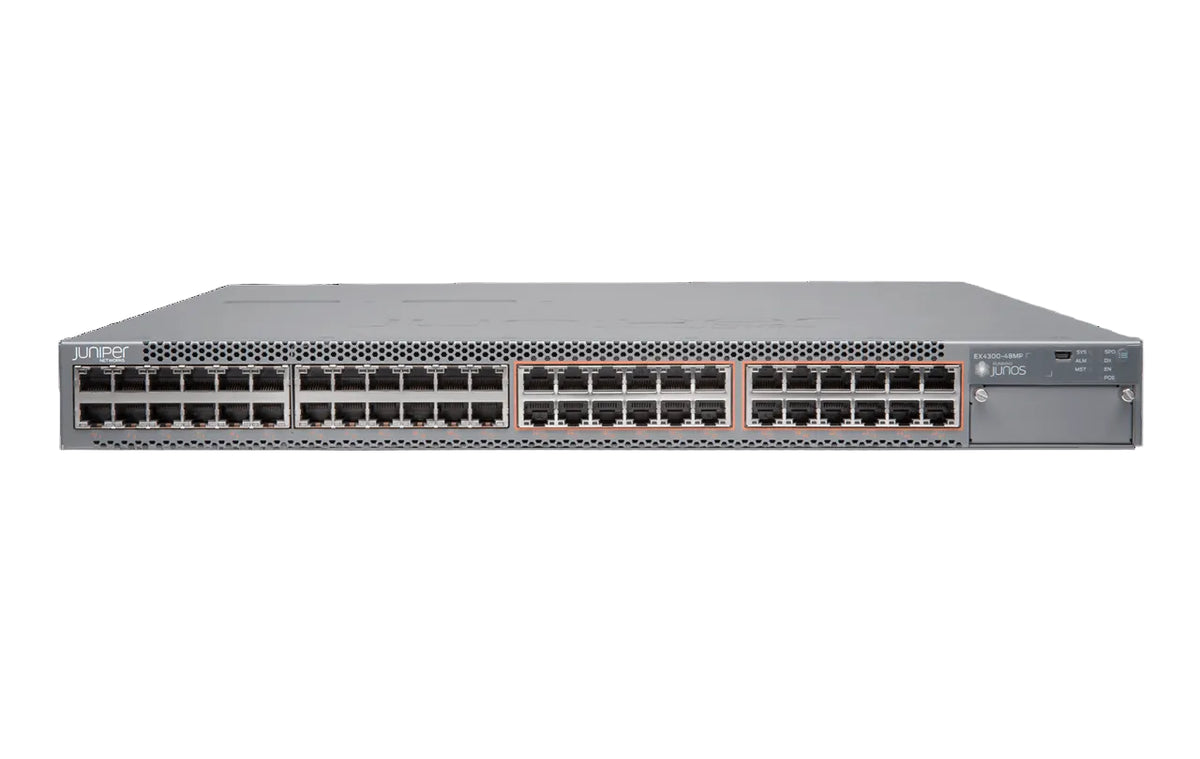 Juniper Networks EX4300-48MP EX4300 24x 1G PoE+ 24x mGig PoE++ 95W 4x 40G QSFP+ Layer 3 Switch