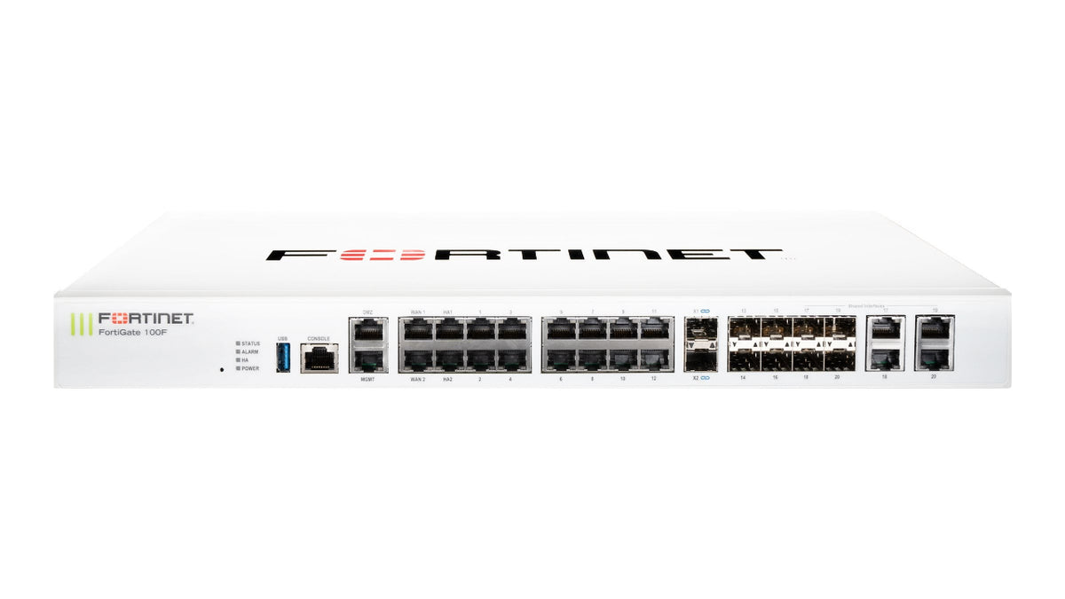 Fortinet FG-100F-BDL-950-36 FortiGate 100F Series 21-Port 20Gbps NGFW SD-WAN Firewall