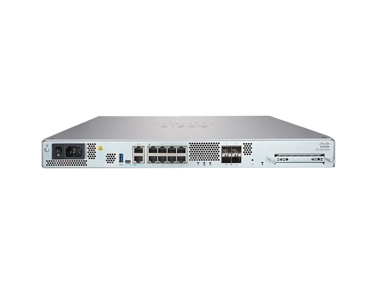Cisco FPR1150-NGFW-K9 Firepower 1000 Series 1U 3Gbps 8x GE 2x10G SFP+ NGFW Security Appliance