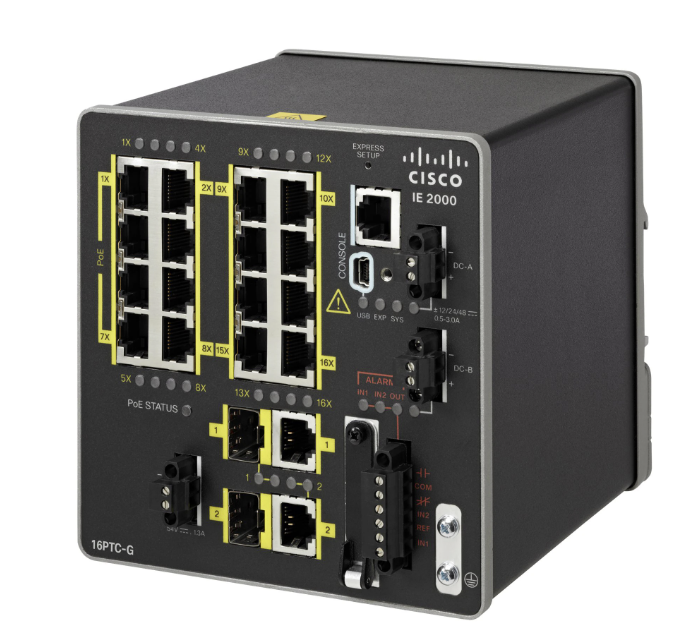 IE-2000-16PTC-G-L CISCO 16FE Copper (4 PoE+) and 2GE uplinks (Lan Lite)
