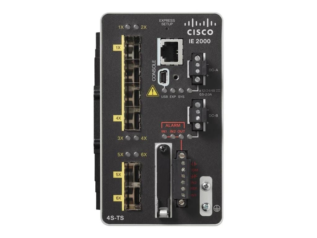 Cisco IE-2000-4S-TS-G-B - IE2000 with 4 FE SFP ports and 2 GE SFP ports (Lan Base) - New