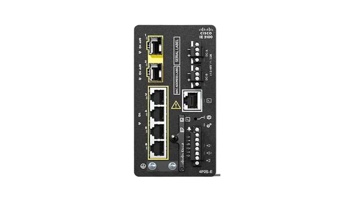 Cisco IE-3100-4P2S-E Catalyst IE3100 Rugged 6-Port 120W PoE+ Fanless DIN Switch - New