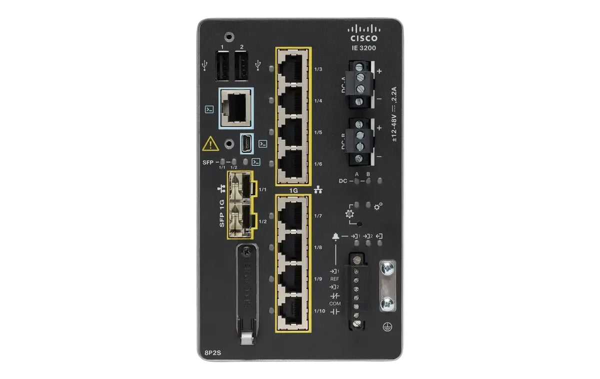 Cisco IE-3200-8P2S-E Catalyst IE3200 Rugged 8 Port Gigabit PoE DIN Rail Industrial Switch