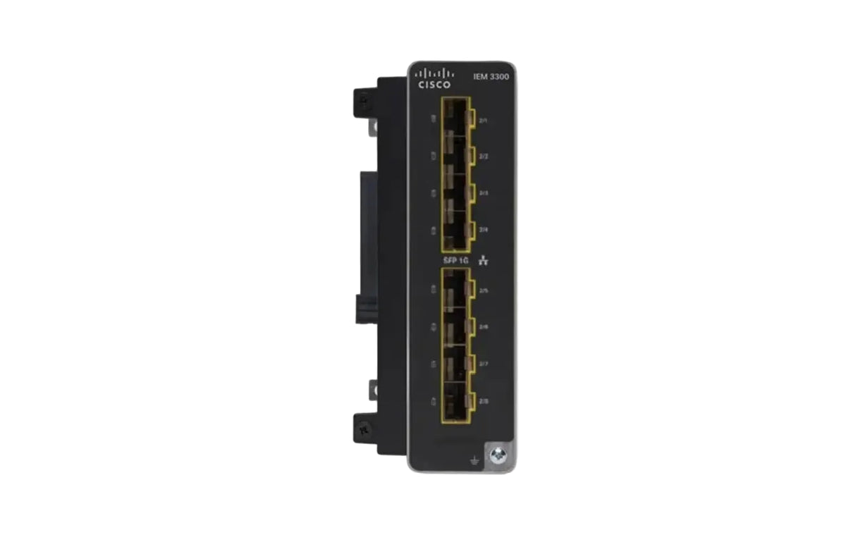Cisco IEM-3300-8S Catalyst IE3300 Rugged 8-Port Gigabit SFP Fiber Expansion Module - New