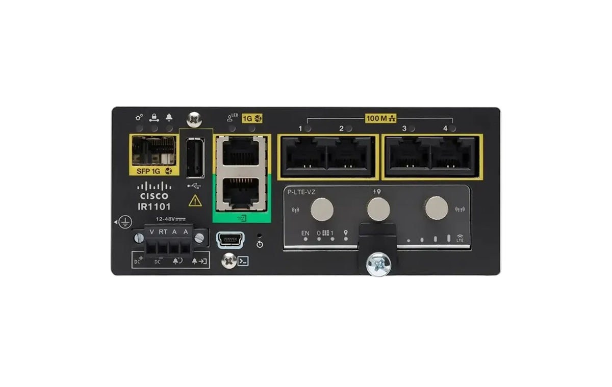 Cisco IR1101-K9 Catalyst IR1100 Rugged Modular 5G LTE Combo WAN 4-Port Industrial Router