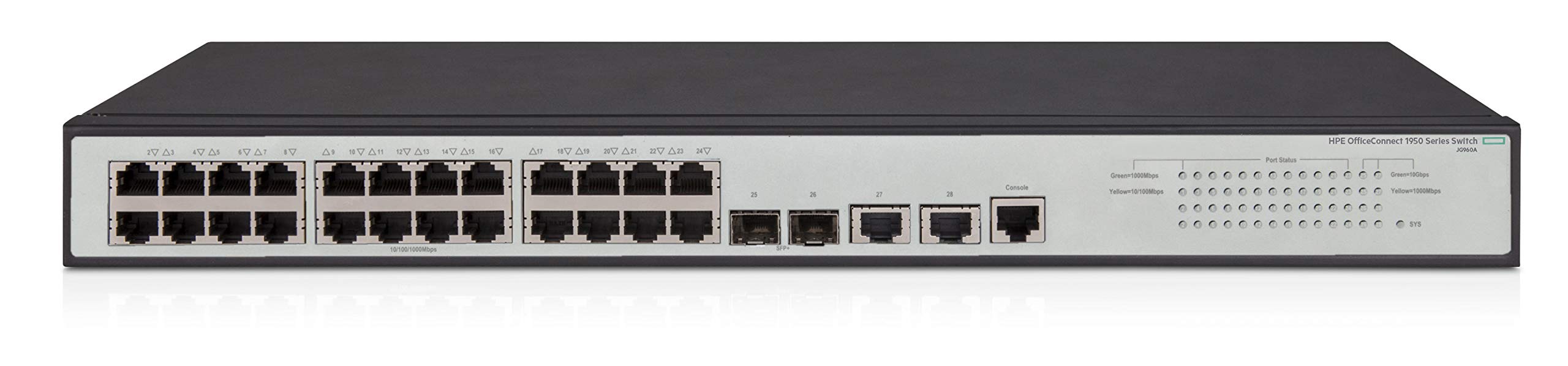 HPE JG960A 1950-24G-2SFP+-2XGT - 24-Port Managed Switch