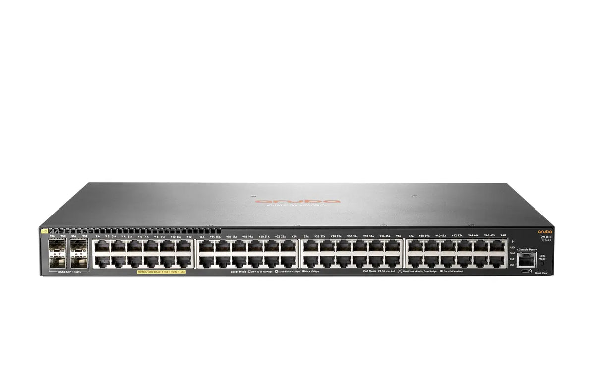 HPE Aruba JL263A 2930F 24-Port GbE PoE+ 4x 1G/10G SFP+ Layer 3 Managed Switch
