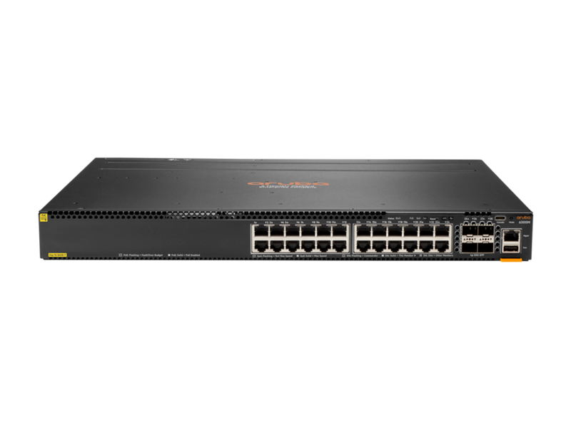 Aruba JL662A HPE 6300M 24-port 1GbE Class 4 PoE and 4-port SFP56 Switch - New