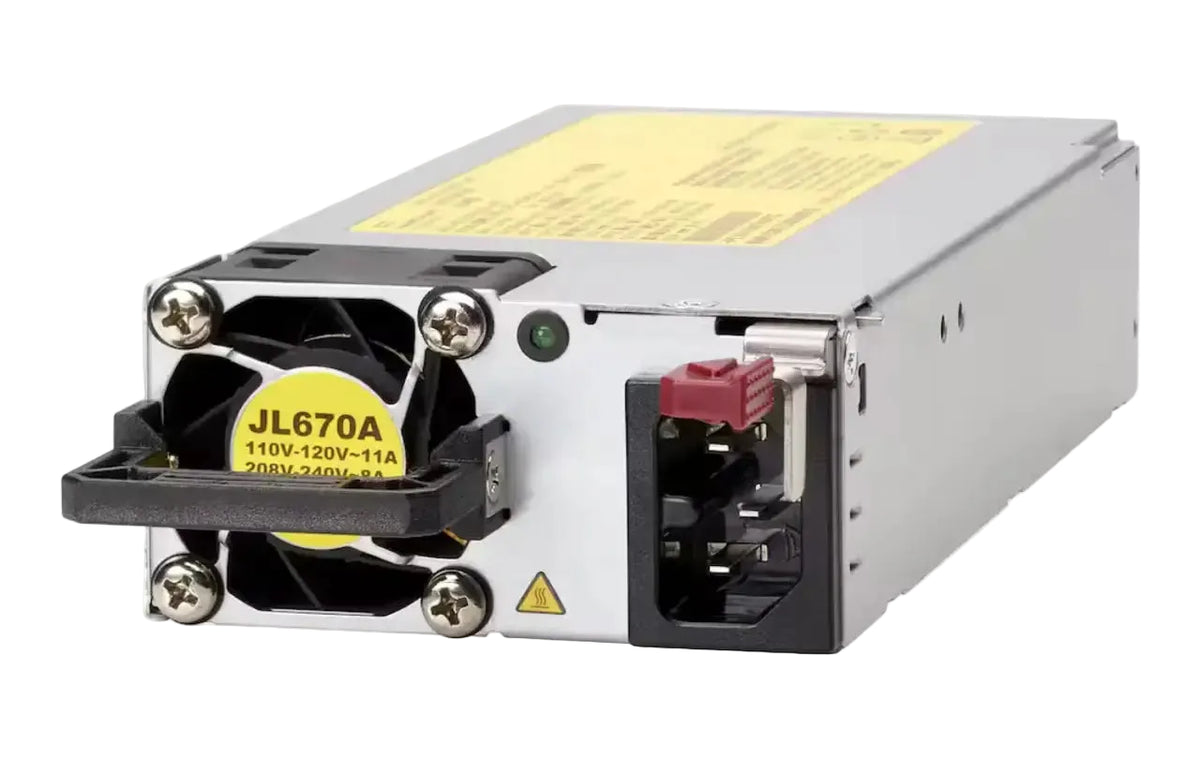 HPE Aruba JL670A X372 1600W 54VDC 110-240VAC Hot-Plug Redundant Power Supply for CX 6300