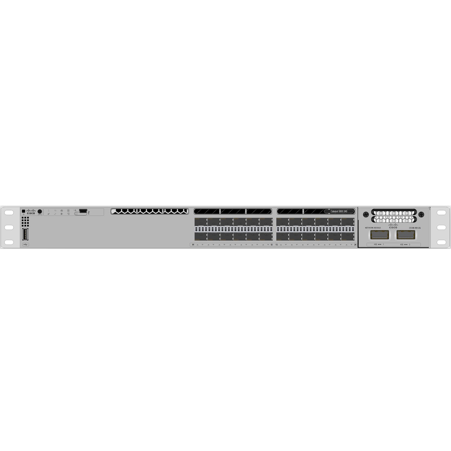 Cisco C9300-24S-A 24-port 1G SFP w/ 10/40G optional uplinks, Network Advantage