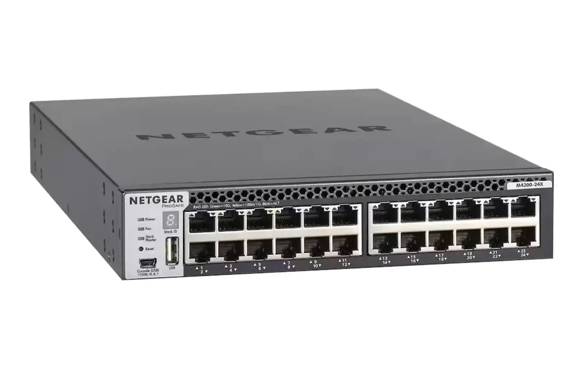NETGEAR M4300-24X XSM4324CS 24-Port 10GBase-T 480Gbps Half-Width Layer 3 Switch - New