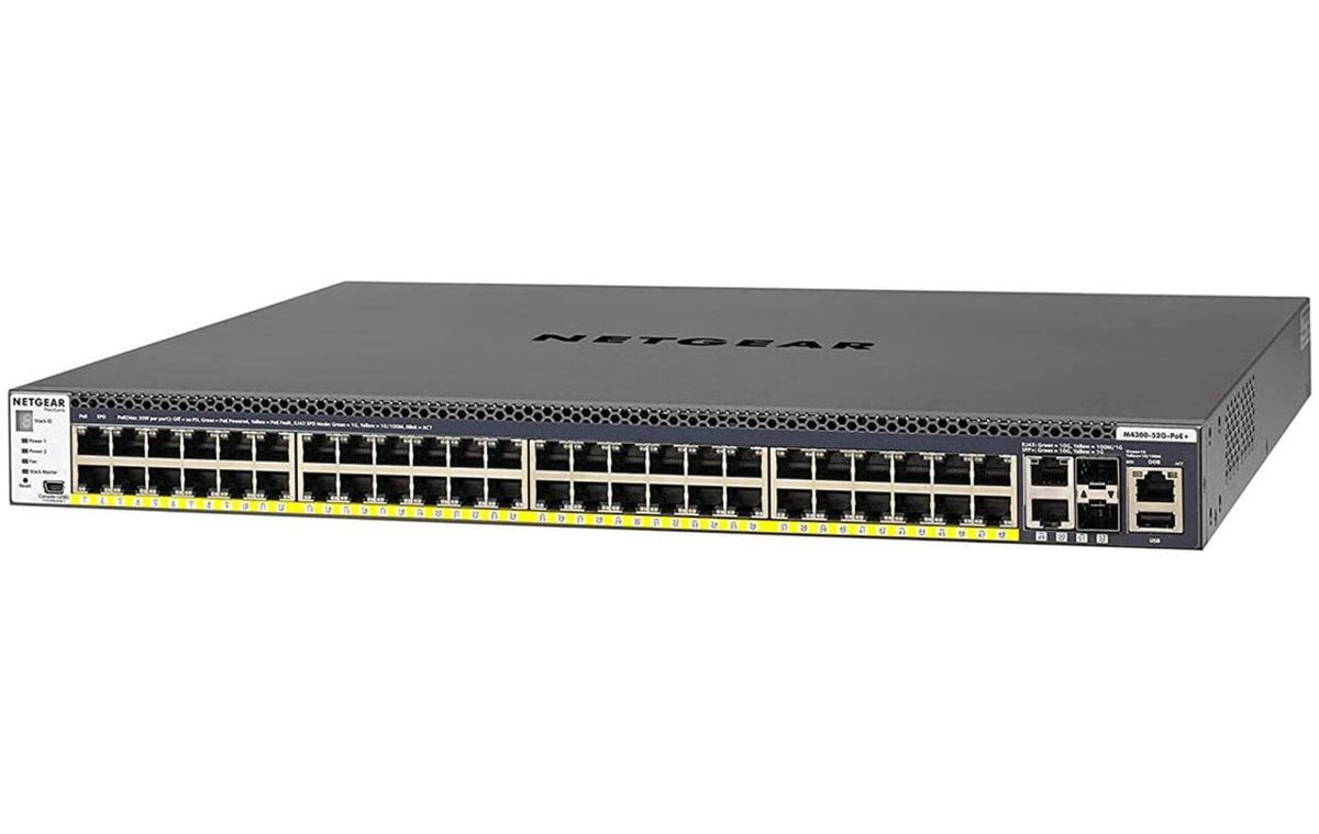 Netgear M4300-52G ProSAFE M4300 48-Port GbE 2x 10GBASE-T 2x 10G SFP+ Layer 3 Managed Switch