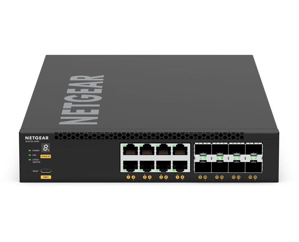 Netgear M4350-8X8F ProSAFE M4350 8x 10G RJ-45 8x 10G SFP+ 320 Gbps AV Layer 3 Managed Switch - New