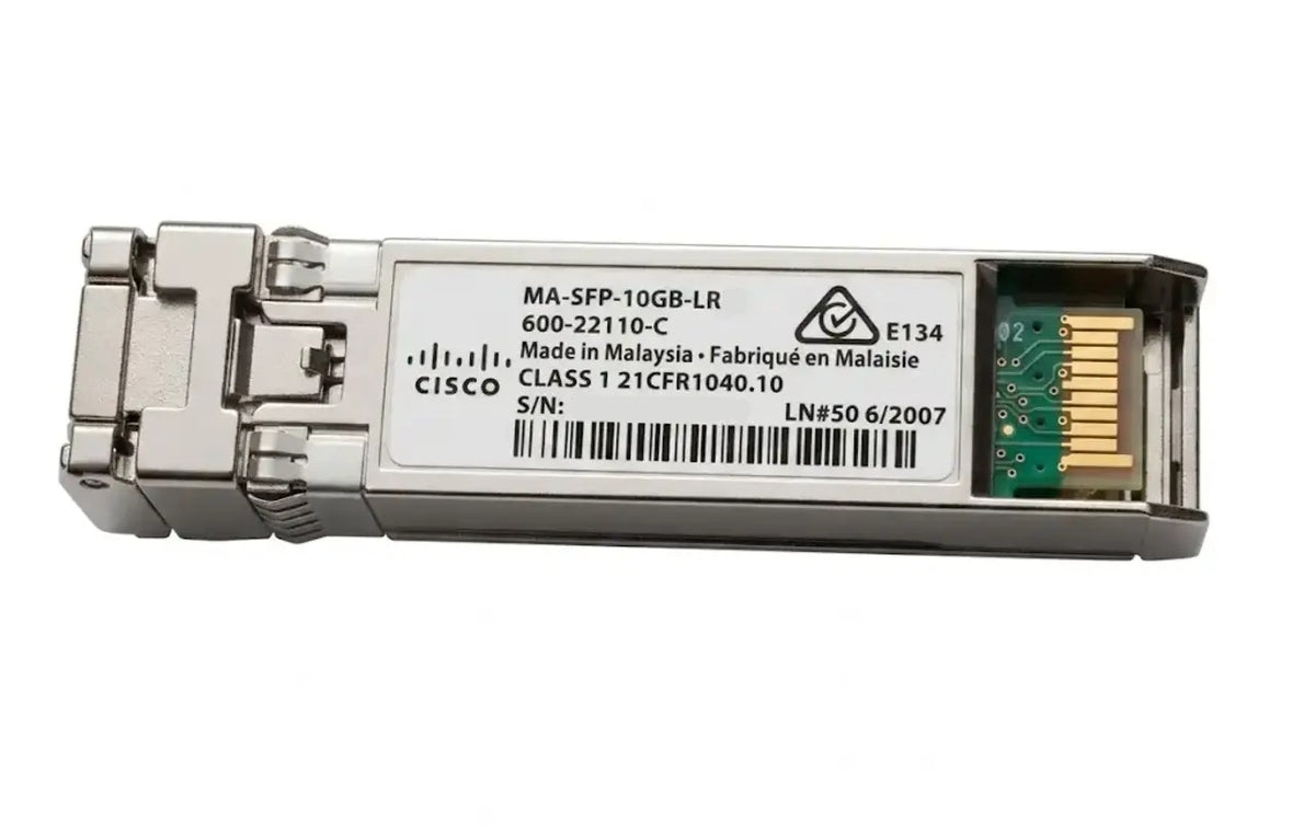 Cisco Meraki MA-SFP-10GB-LR 10GBASE-LR 10G SFP+ 1310nm 10km SMF LC Duplex DOM Transceiver