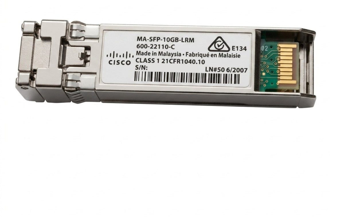 Cisco Meraki MA-SFP-10GB-LRM 10GBASE-LRM 10G SFP+ 1310nm 220m MMF LC Duplex DOM Transceiver