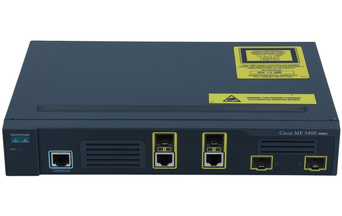 Cisco ME 3400E ME-3400EG-2CS-A 2-Port GE Combo 2x GE SFP Carrier Ethernet Access Switch