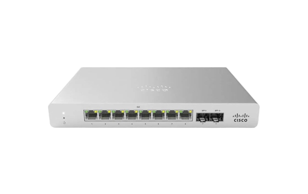 Cisco Meraki MS120-8FP-HW MS120 Series Compact 8-Port GigE 124W PoE Fanless Managed Switch