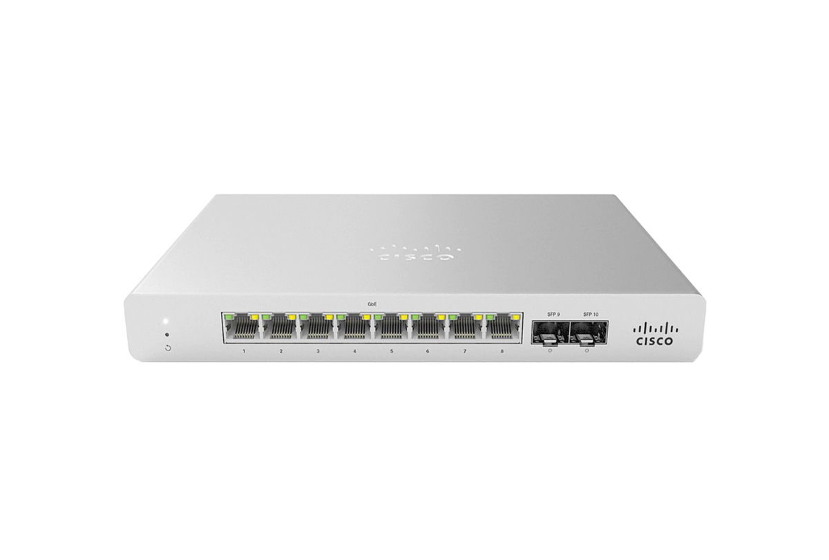 Cisco Meraki MS130-8P-HW MS130 8-Port GbE PoE+ Fanless Cloud-Managed Switch