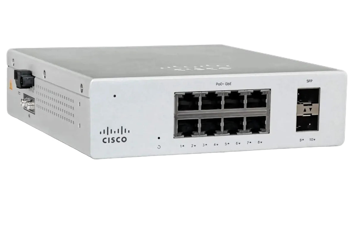 Cisco Meraki MS130R-8P-HW Ruggedized 8-Port 240W PoE+ IP30 Extreme Temperature Switch - New