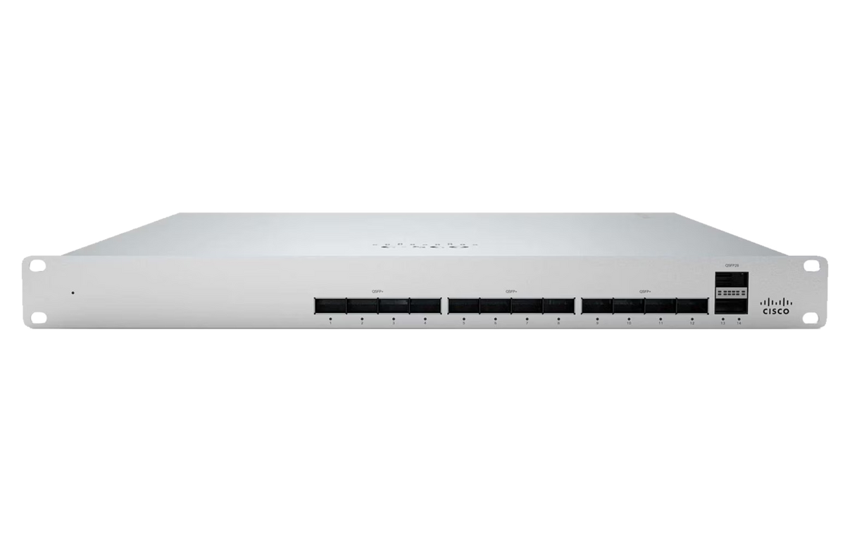 Cisco Meraki MS450-12-HW MS450 12x 40G QSFP+ 2x 100G 1.36 Tbps 400G Stack Cloud Managed Switch