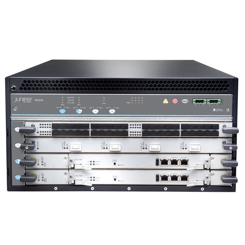 JUNIPER MX240 PREMIUM AC ROUTER 2X RE-S-2000-4096 | 1X MPC-3D-16XGE-SFPP MX240