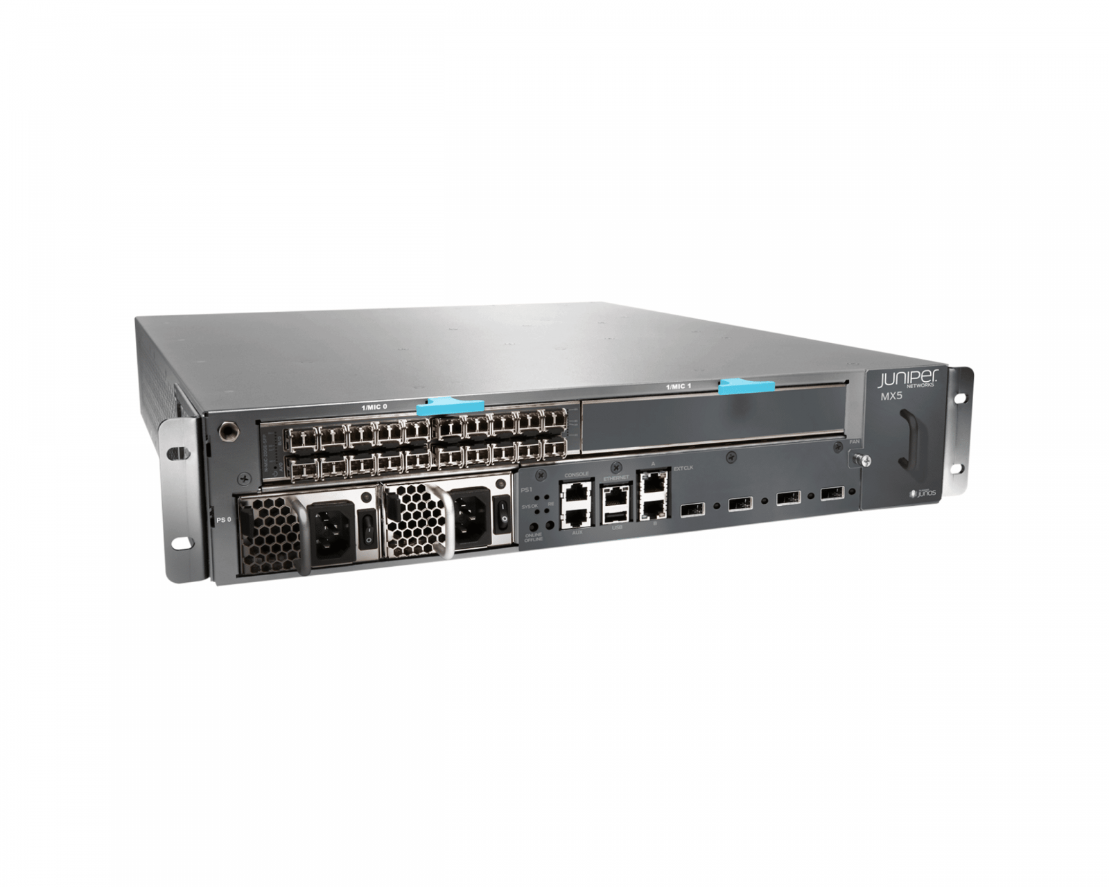 Juniper MX5-T-AC Router w/ Timing Support MIC-3D-20GE-SFP Dual PWR-MX80-AC