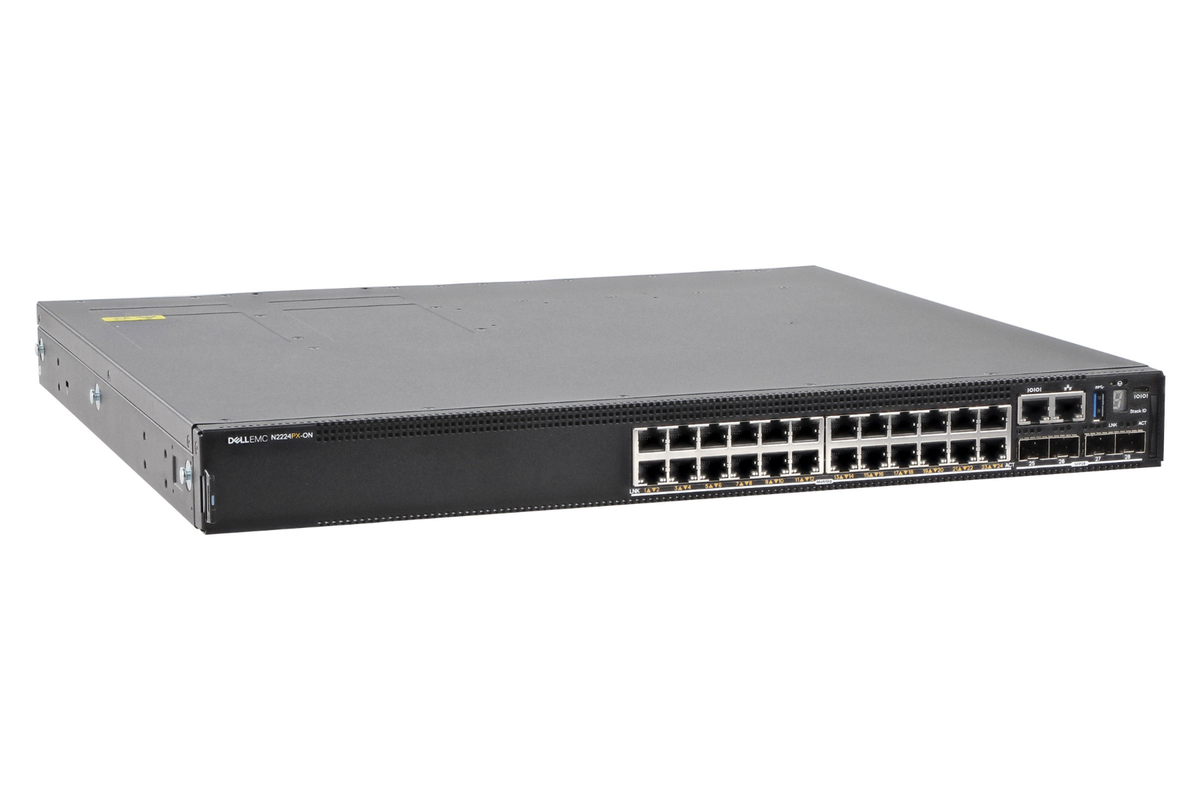 Dell N2224PX-ON 24x1GB BASE-T 4xSFP28 2xQSFP+