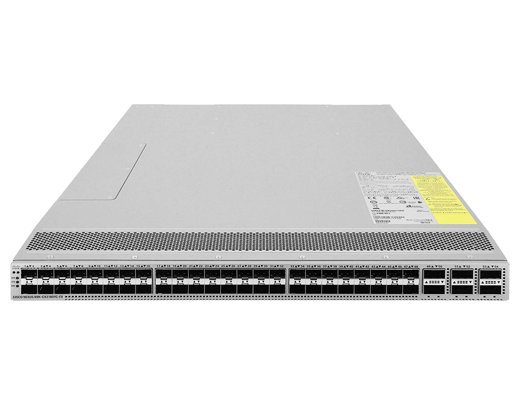 Cisco N9K-C93180YC-FX Nexus 9300-FX 48-Port 1/10/25G SFP28 MACsec 6x 40/100G QSFP28 Data Center Switch