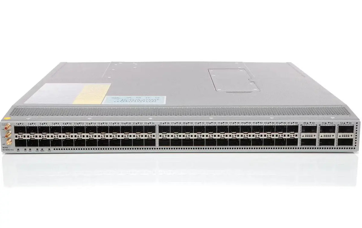 Cisco N9K-C93180YC-FX3H Nexus 9300-FX3 24-Port 1/10/25G SFP28 6x 40/100G QSFP28 Data Center Switch