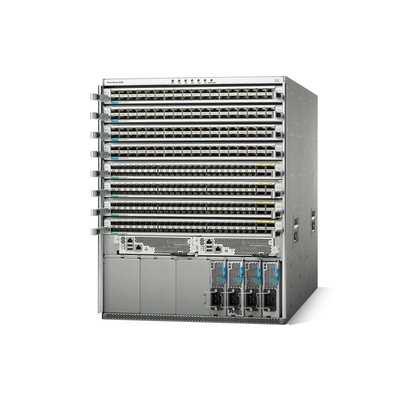 NEW CISCO N9K-C9508-B2 CHASSIS 1X N9K-SUP-B 6X N9K-C9508-FM 3X AC PSU 2X SC