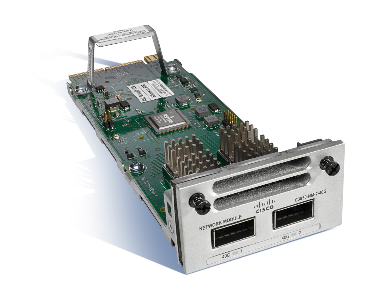 CISCO C3850-NM-2-40G NETWORK MODULE 2X 40 GIGABIT ETHERNET QSFP+ PORTS