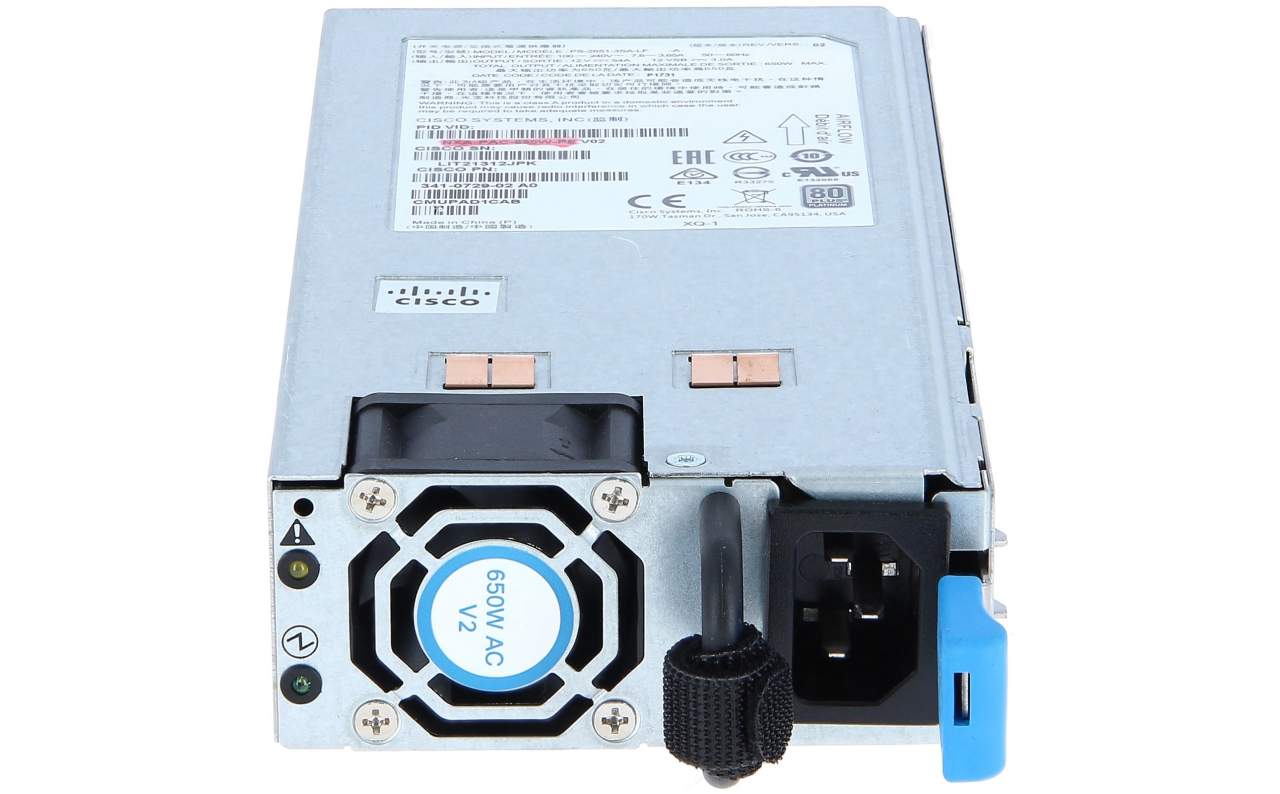 Cisco NXA-PAC-650W-PE AC port-side exhaust 650WAC Power Supply