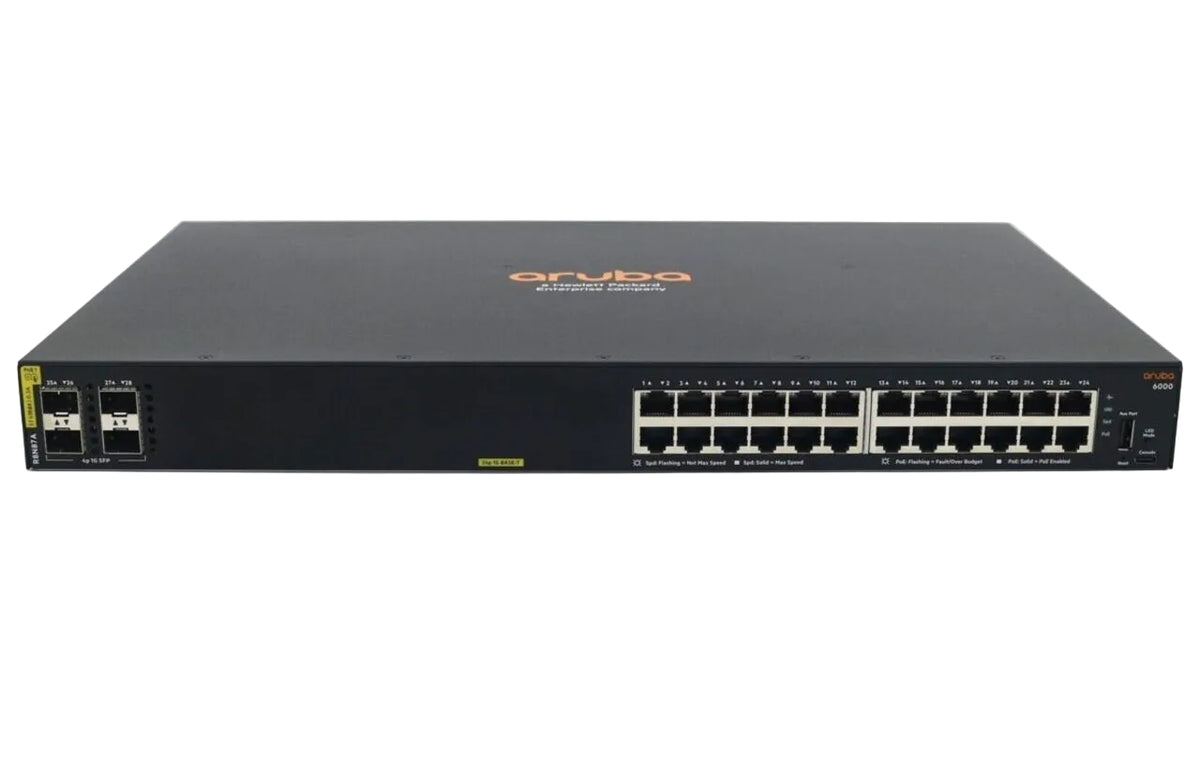 HPE Aruba R8N87A CX 6000 24-Port GbE PoE+ Class 4 Layer 2 Managed Switch