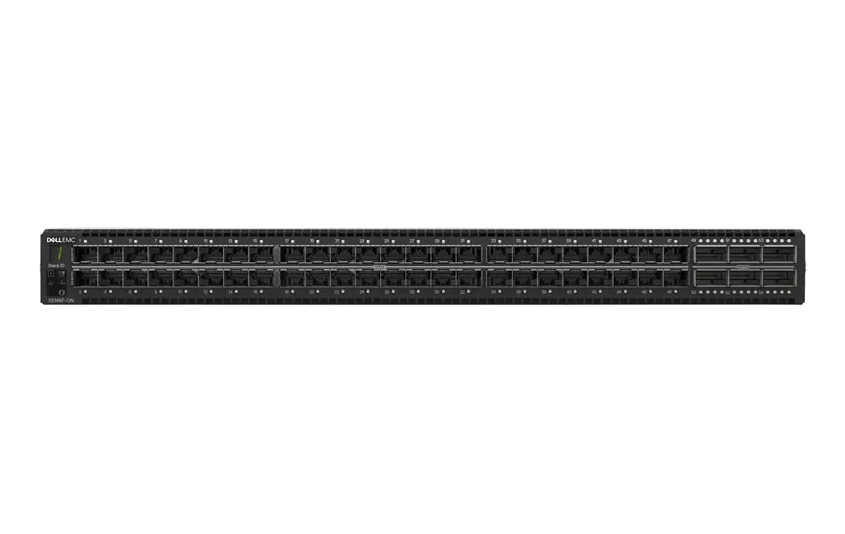 Dell EMC S5148F-ON 48x 25GbE SFP28 6x 100GbE QSFP28 3.6 Tbps 512K MAC Layer 3 Switch - New