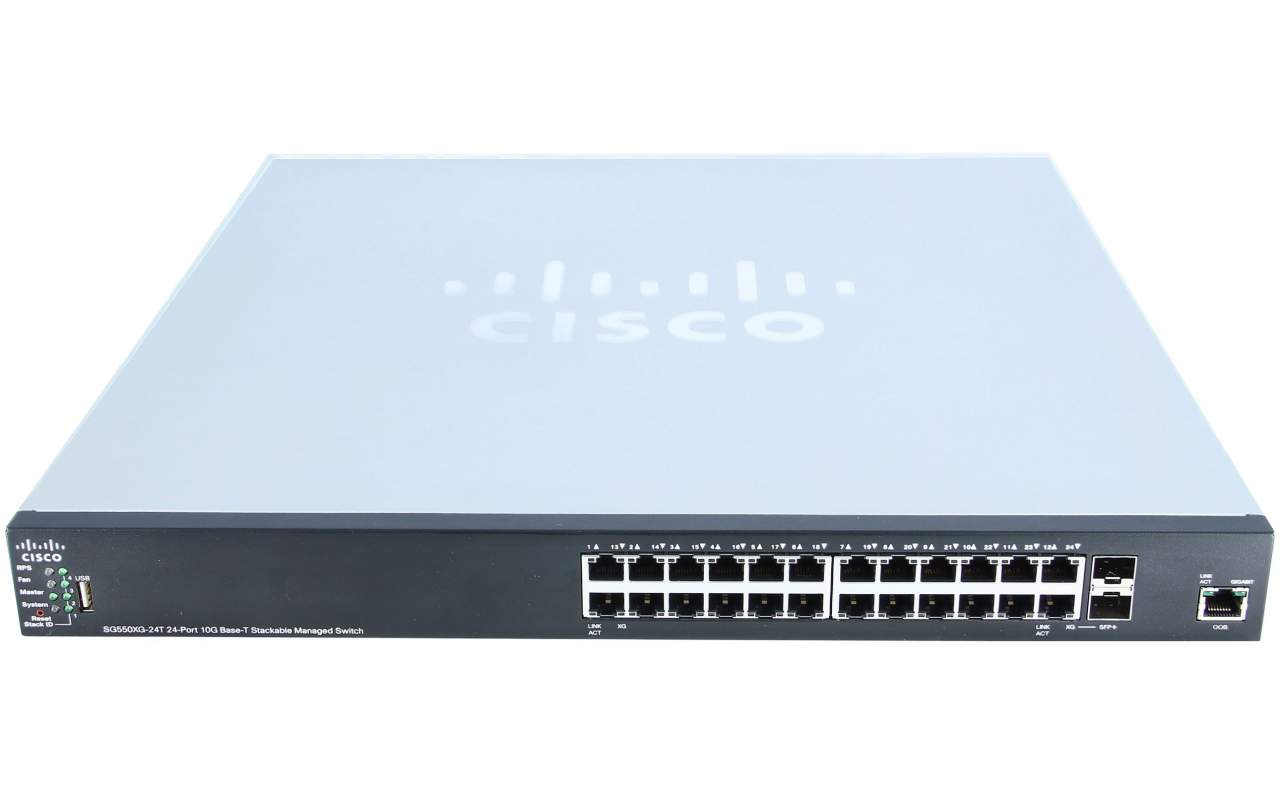 Cisco SG550XG-24T-K9 24Port 10GBase-T 550X Series w/ 2x10G-SFP+ Stackable Managed Switch