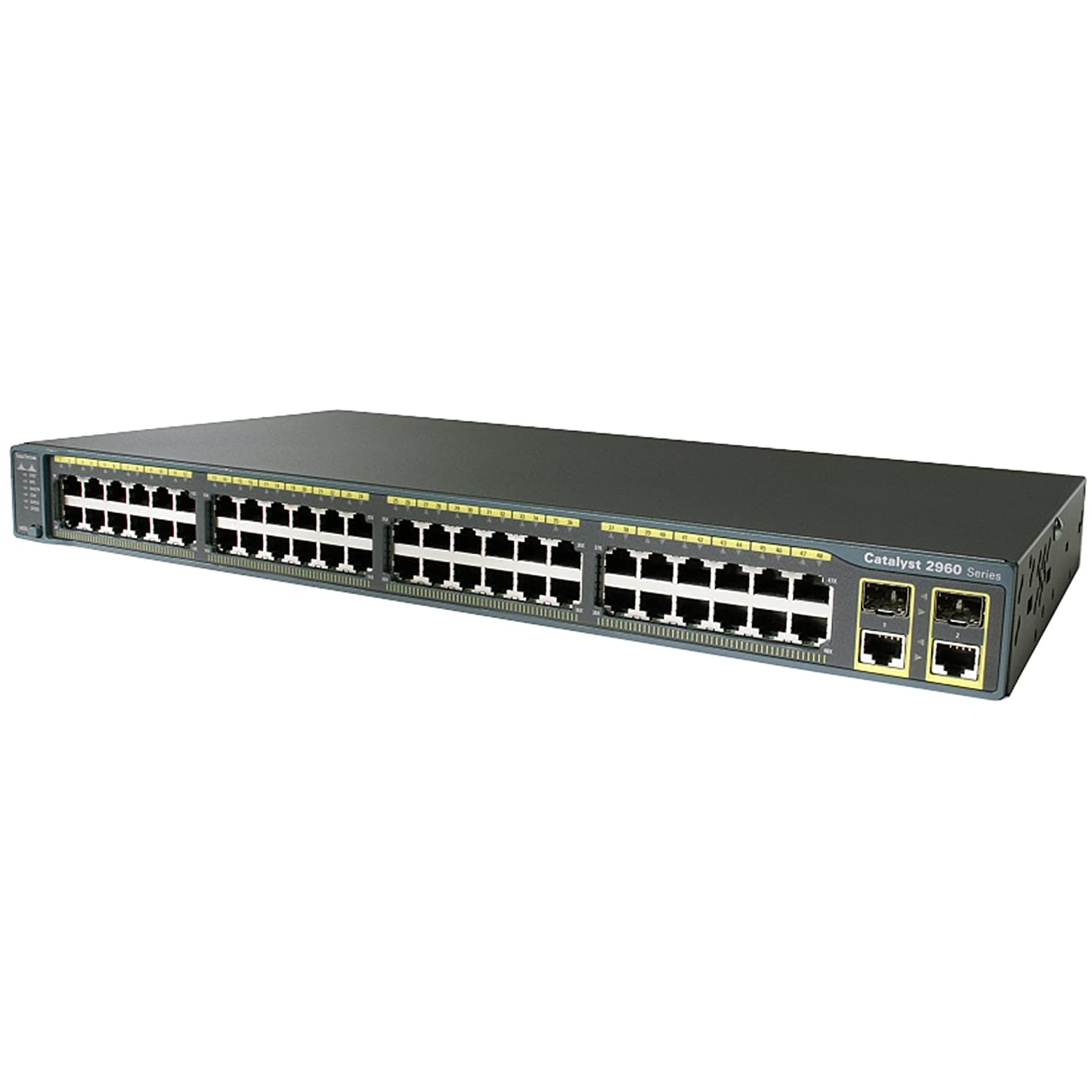 CISCO WS-C2960+48PST-S 48 POE PORT SWITCH 2 GIG 2 SFP UPLINK LAN LITE 370W PWR - New