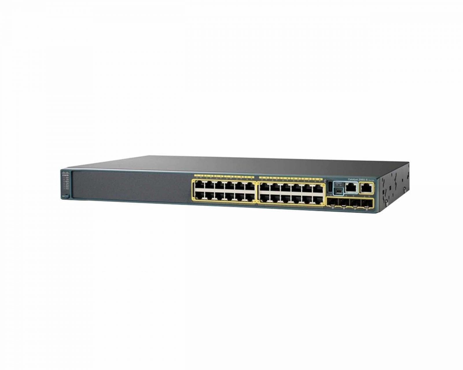 Cisco WS-C2960S-24PS-L 24 Port GigE PoE Switch 370W AC 4x SFP LAN Base - New